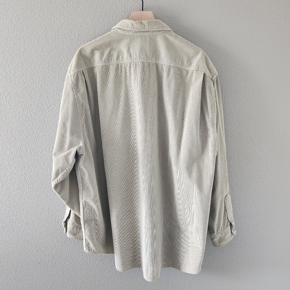 Abercrombie & Fitch Tan Corduroy Shirt Shacket Men's XL Women's Oversized Fall - Picture 5 of 10